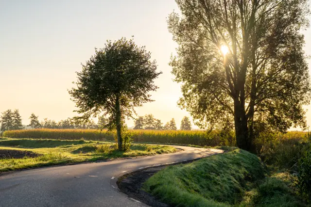 Ondergaande zon Raamsdonk