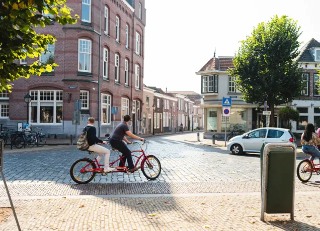 Fietsen in Geertruidenberg, tandem