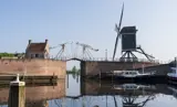 Molen en brug in Heusden vesting